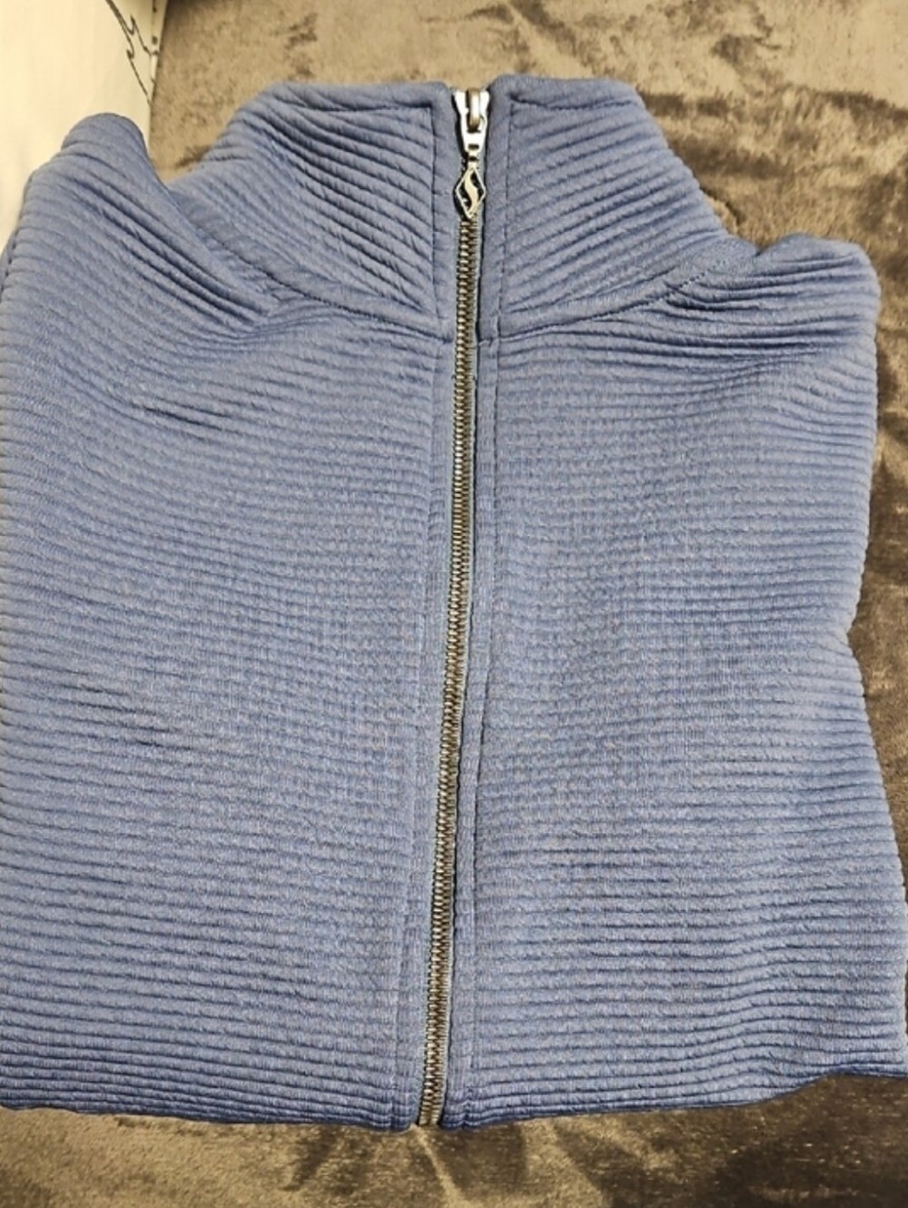 Skechers GO WALK Blue Ribbed Ladies Full-Zip Jacket - Size Medium